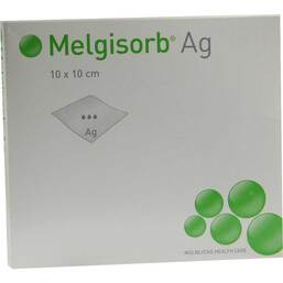 Abbildung: Melgisorb Ag Verband 10x10 cm 10 St, Verband PZN 01560830