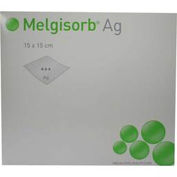 Abbildung: Melgisorb Ag Verband 15x15 cm 10 St, Verband PZN 01560847