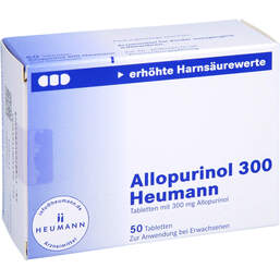 Abbildung: Allopurinol 300 Heumann Tabletten 50 St, Tabletten PZN 01564928