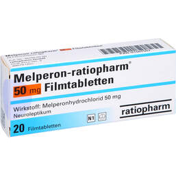 Abbildung: Melperon ratiopharm 50 mg Filmtabletten 20 St, Filmtabletten PZN 01567507