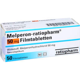 Abbildung: Melperon ratiopharm 50 mg Filmtabletten 50 St, Filmtabletten PZN 01567513