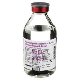Abbildung: Natriumhydrogencarbonat B.Braun 8,4% Glas 250 ml, Infusionslösung PZN 01579775