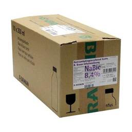 Abbildung: Natriumhydrogencarbonat B.Braun 8,4% Glas 10X250 ml, Infusionslösung PZN 01579798