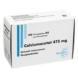 Abbildung: Calciumacetat 475 mg Filmtabletten Filmtabletten, 100 St PZN 01586953