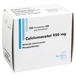 Abbildung: Calciumacetat 950 mg Filmtabletten Filmtabletten, 100 St PZN 01586976
