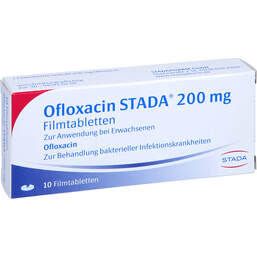 Abbildung: Ofloxacin STADA 200 mg Filmtabletten 10 St, Filmtabletten PZN 01592534