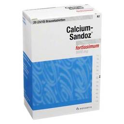 Abbildung: Calcium Sandoz fortissimum Brausetabletten Brausetabletten, 20 St PZN 01593077