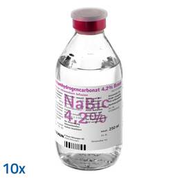 Abbildung: Natriumhydrogencarbonat 4,2% Infusionslösung 10X250 ml, Infusionslösung PZN 01600423