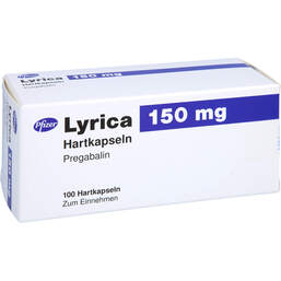 Abbildung: Lyrica 150 mg Hartkapseln 100 St, Hartkapseln PZN 01604036