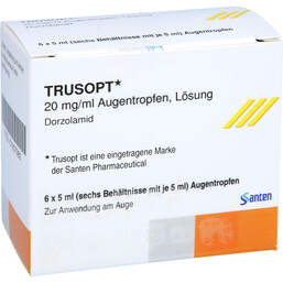 Abbildung: Trusopt Augentropfen 6X5 ml, Augentropfen PZN 01607980