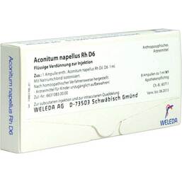 Abbildung: Aconitum napellus Rh D 6 Ampullen Ampullen, 8X1 ml PZN 01617091