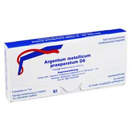 Abbildung: Argentum metallicum Präparat D 6 Ampullen 8 St, Ampullen PZN 01617866