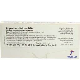 Abbildung: Argentum nitricum D 20 Ampullen Ampullen, 8X1 ml PZN 01618162