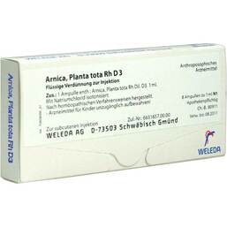 Abbildung: Arnica Planta Tota RH D 3 Ampullen 8X1 ml, Ampullen PZN 01618239