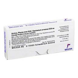 Abbildung: Arnica Planta Tota D20 / Equisetum arvense D20 aa Ampullen Ampullen, 8X1 ml PZN 01618475