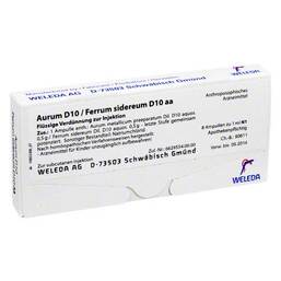 Abbildung: Aurum D10 / Ferrum sidereum D10 aa Ampullen Ampullen, 8X1 ml PZN 01619150