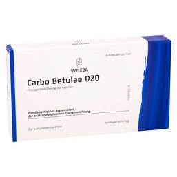 Abbildung: Carbo Betulae D 20 Ampullen 8X1 ml, Ampullen PZN 01620124