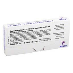 Abbildung: Cuprum aceticum D 5 / Zincum valer. D5 aa Ampullen Ampullen, 8X1 ml PZN 01621342