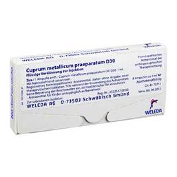 Abbildung: Cuprum metallicum praeparatum D 30 Ampullen 8X1 ml, Ampullen PZN 01621514
