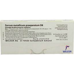 Abbildung: Ferrum metallicum Präparat D 8 Ampullen 8X1 ml, Ampullen PZN 01622040