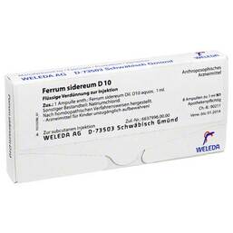 Abbildung: Ferrum sidereum D 10 Ampullen Ampullen, 8X1 ml PZN 01622258