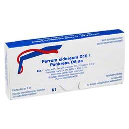 Abbildung: Ferrum sidereum D10 / Pankreas D6 aa Ampullen 8X1 ml, Ampullen PZN 01622324