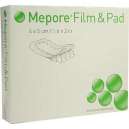 Abbildung: Mepore Film Pad 4x5cm 5 St PZN 01624151