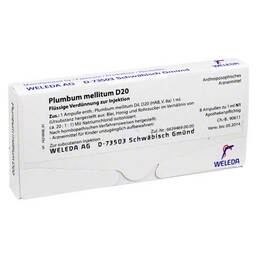 Abbildung: Plumbum Mellitum D 20 Ampullen 8X1 ml, Ampullen PZN 01625104