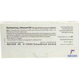 Abbildung: Rosmarinus D 4 Ampullen Ampullen, 8X1 ml PZN 01625937