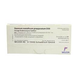 Abbildung: Stannum metallicum Präparat D 30 Ampullen 8X1 ml, Ampullen PZN 01626552