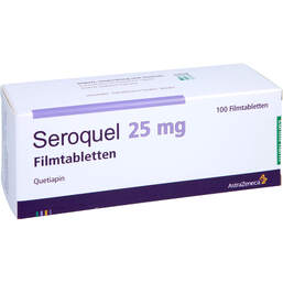 Abbildung: Seroquel 25 mg Filmtabletten 100 St, Filmtabletten PZN 01628717