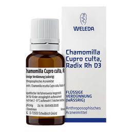 Abbildung: Chamomilla Cupro culta Radix Rh D 3 Dilution Dilution, 20 ml PZN 01630097