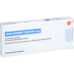 Abbildung: Malarone Filmtabletten 12 St, Filmtabletten PZN 01647198