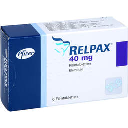 Abbildung: Relpax 40 mg Filmtabletten 6 St, Filmtabletten PZN 01658687