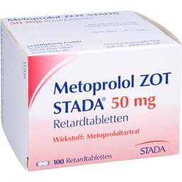 Abbildung: Metoprolol Zot STADA 50 mg Retardtabletten 100 St, Retard-Tabletten PZN 01663228