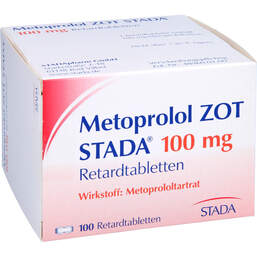 Abbildung: Metoprolol Zot STADA 100 mg Retardtabletten 100 St, Retard-Tabletten PZN 01663286