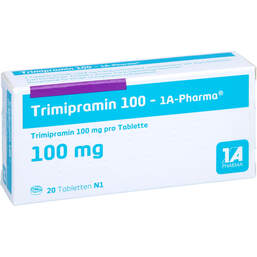 Abbildung: Trimipramin 100 1A Pharma Tabletten 20 St, Tabletten PZN 01664216