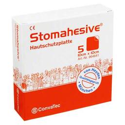 Abbildung: Stomahesive Hautschutzplatte 10x10 cm 5 St PZN 01664943 