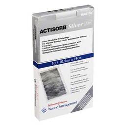 Abbildung: Actisorb 220 Silver 19x10,5 10 St, Kompressen PZN 01666712