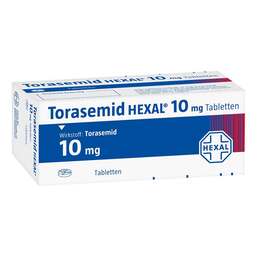 Abbildung: Torasemid Hexal 10 mg Tabletten 30 St, Tabletten PZN 01671363