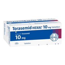 Abbildung: Torasemid Hexal 10 mg Tabletten 50 St, Tabletten PZN 01671386
