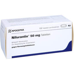 Abbildung: Nifurantin 50 mg Tabletten 100 St, Tabletten PZN 01677064