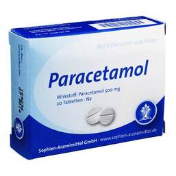 Abbildung: Paracetamol Sophien 500 Tabletten Tabletten, 20 St PZN 01679407