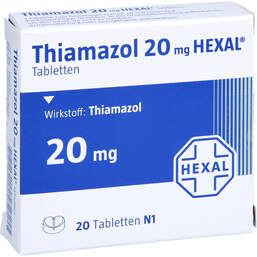 Abbildung: Thiamazol 20 mg Hexal Tabletten 20 St, Tabletten PZN 01680712