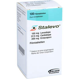 Abbildung: Stalevo 150 mg / 37,5 mg / 200 mg Filmtabletten 100 St, Filmtabletten PZN 01682757