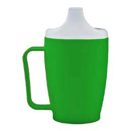 Abbildung: Einnehmebecher mit Griff + 2 Deckel 4 + 12mm grün 1 St PZN 01687683