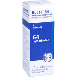 Abbildung: Budes Nasenspray 64µg / Sprühstoß 120 ED 10 ml, Nasendosierspray PZN 01687832
