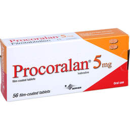 Abbildung: Procoralan 5 mg Filmtabletten 56 St, Filmtabletten PZN 01688122