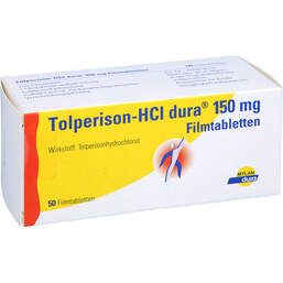 Abbildung: Tolperison HCL dura 150 mg Filmtabletten 50 St, Filmtabletten PZN 01691644