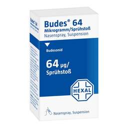 Abbildung: Budes Nasenspray 64µg / Sprühstoß 120 ED 2X10 ml, Nasendosierspray PZN 01693399